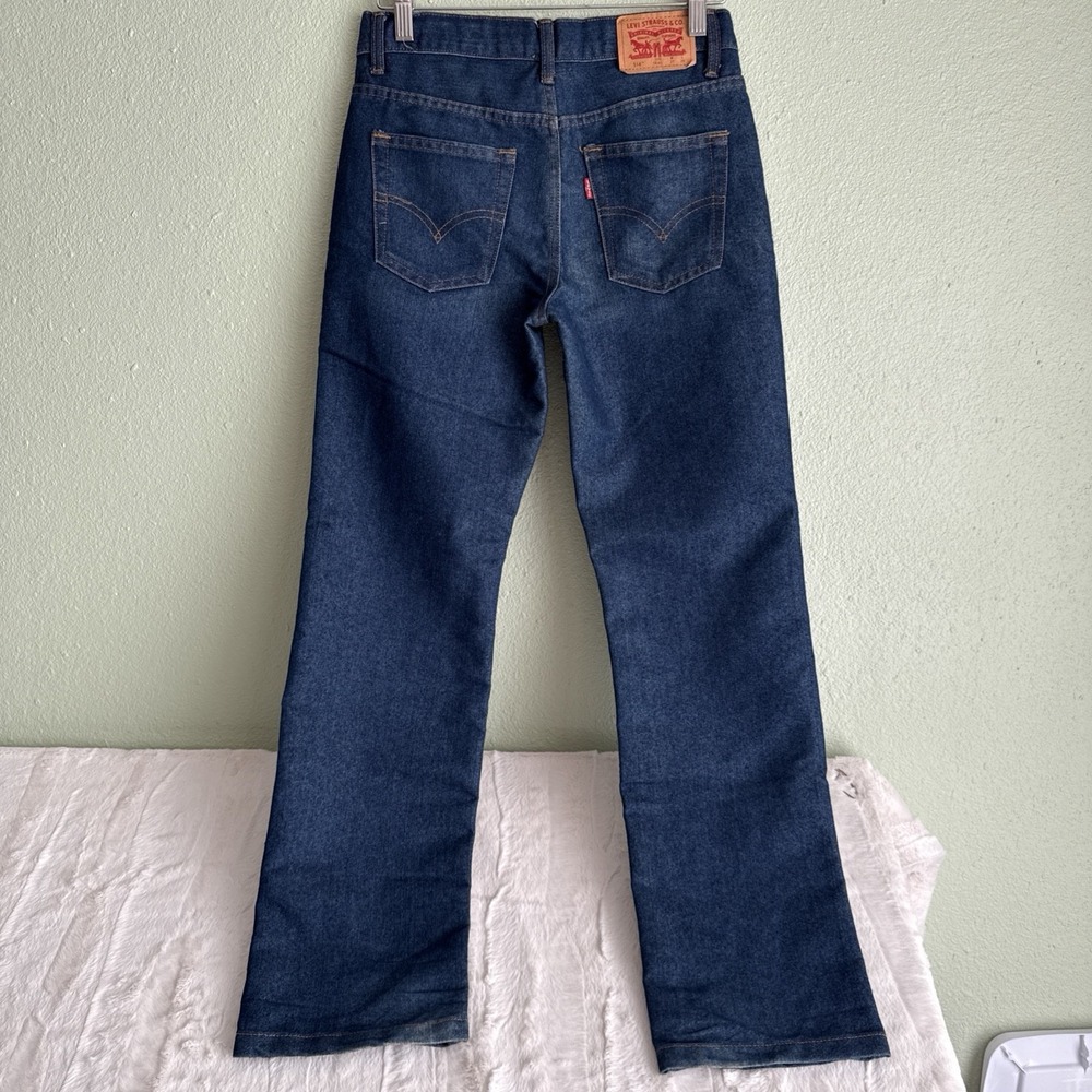 Levi's Adjustable Waist Boys Youth 514 Straight Leg Blue Jeans Size 14R 27x29 - Picture 2 of 7